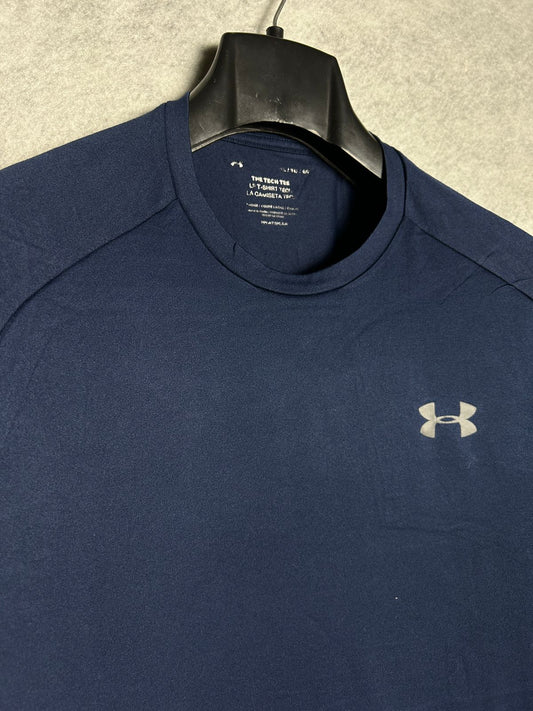 Under Armour Heat Gear Round The Tech Tee Blue - Large