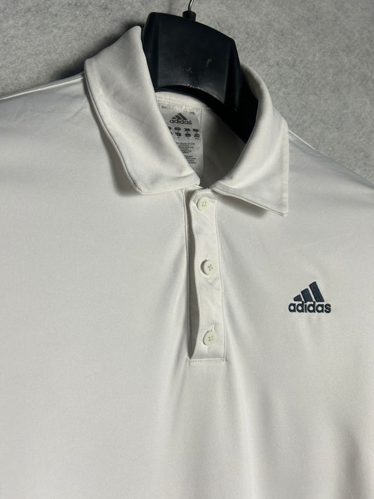 Adidas White Polo - Medium