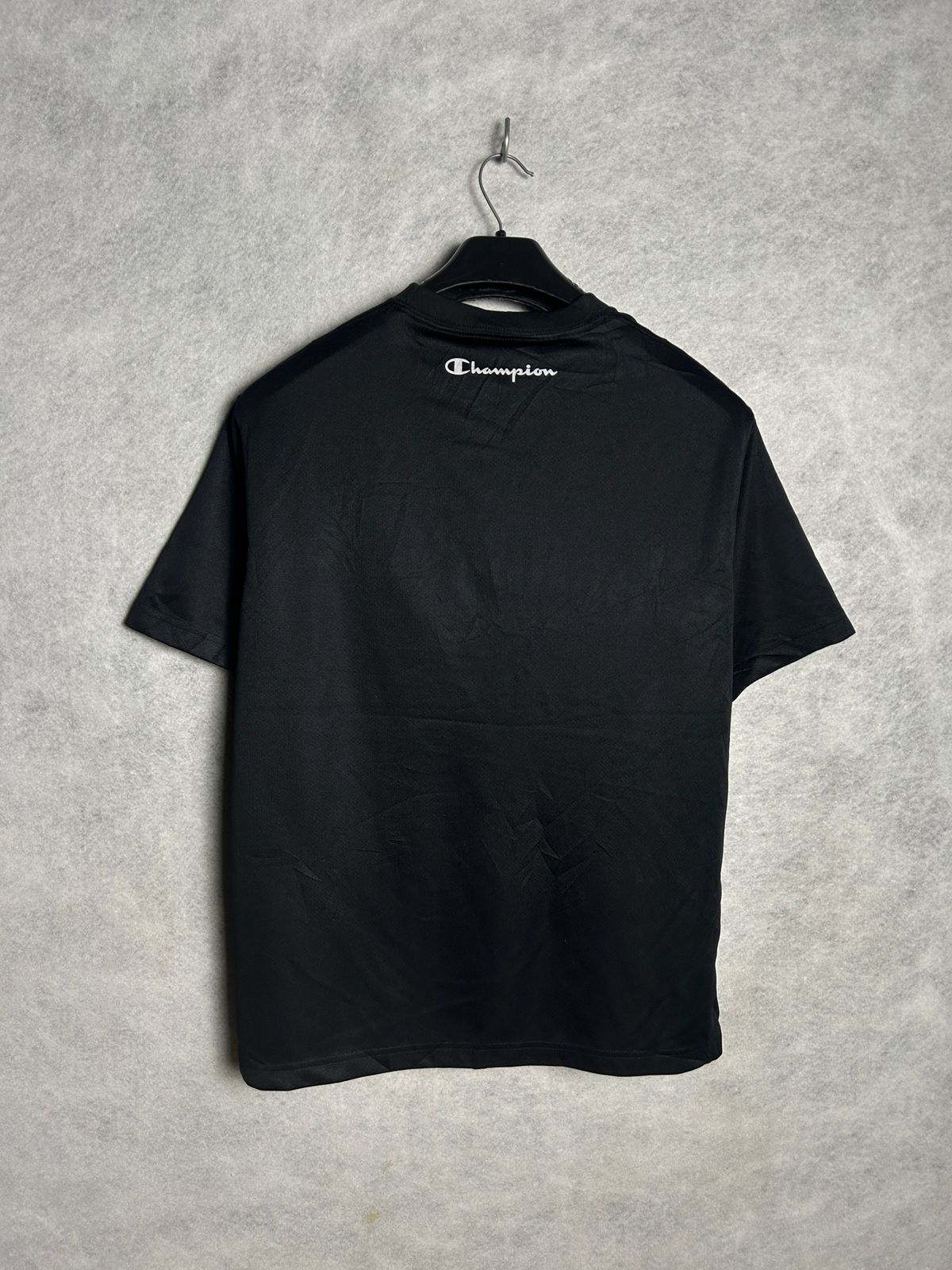 Champion Black Dry Fit Round Neck - Large