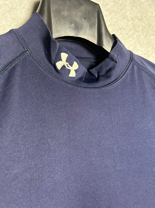Under Armour Ink Blue Compression Round Neck Tee - Medium