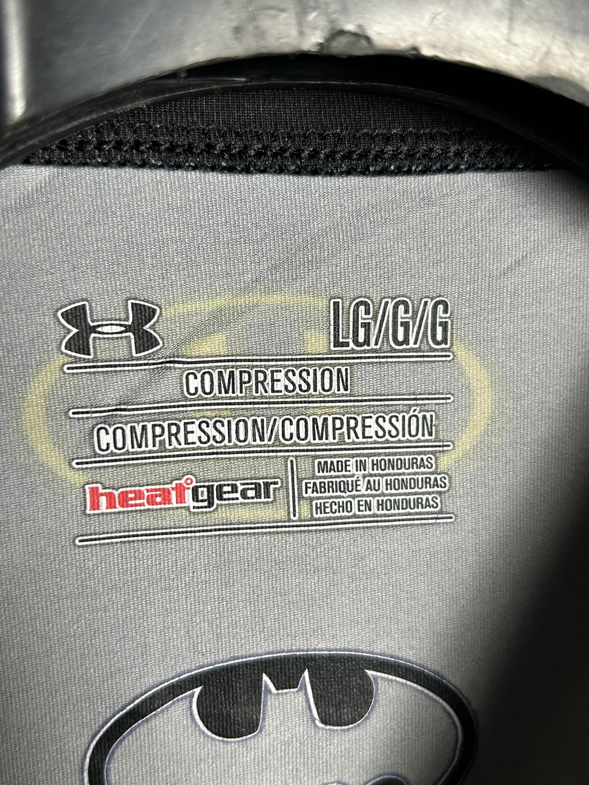 Under Armour Compression Round Neck Black Batman Logo - Large