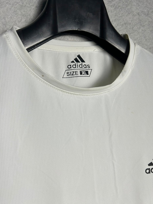 Adidas White Round Neck - XL