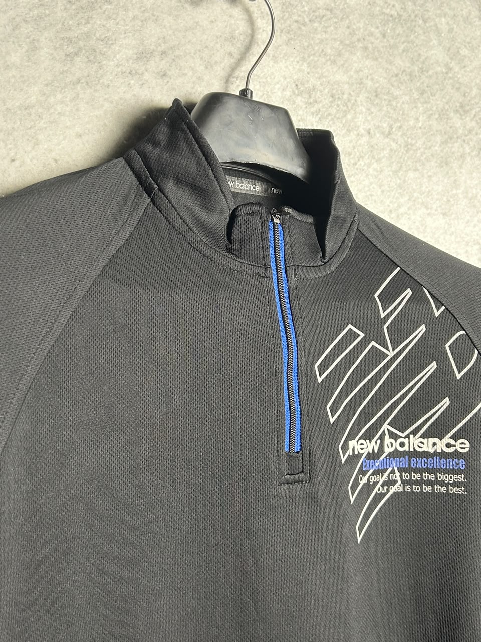 New Balance Half Zip Black Polo - Medium