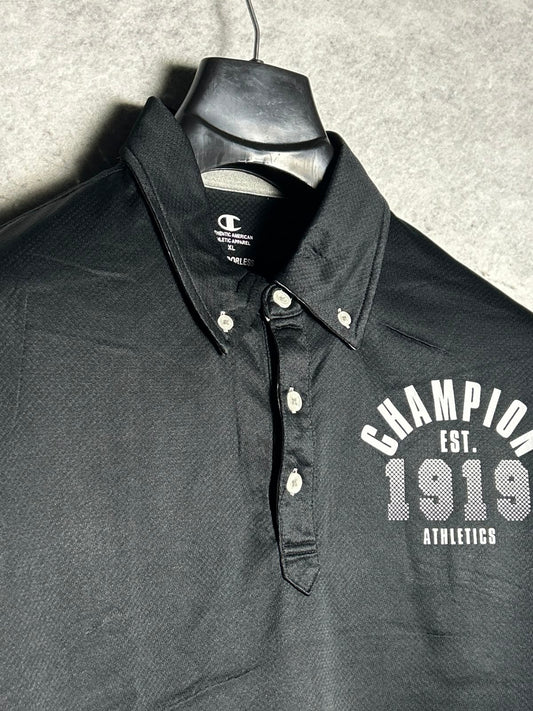 Champion Big Logo Black Polo - XL
