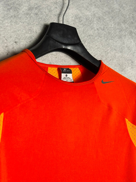 Nike Dri Fit Orange Round Neck - XL