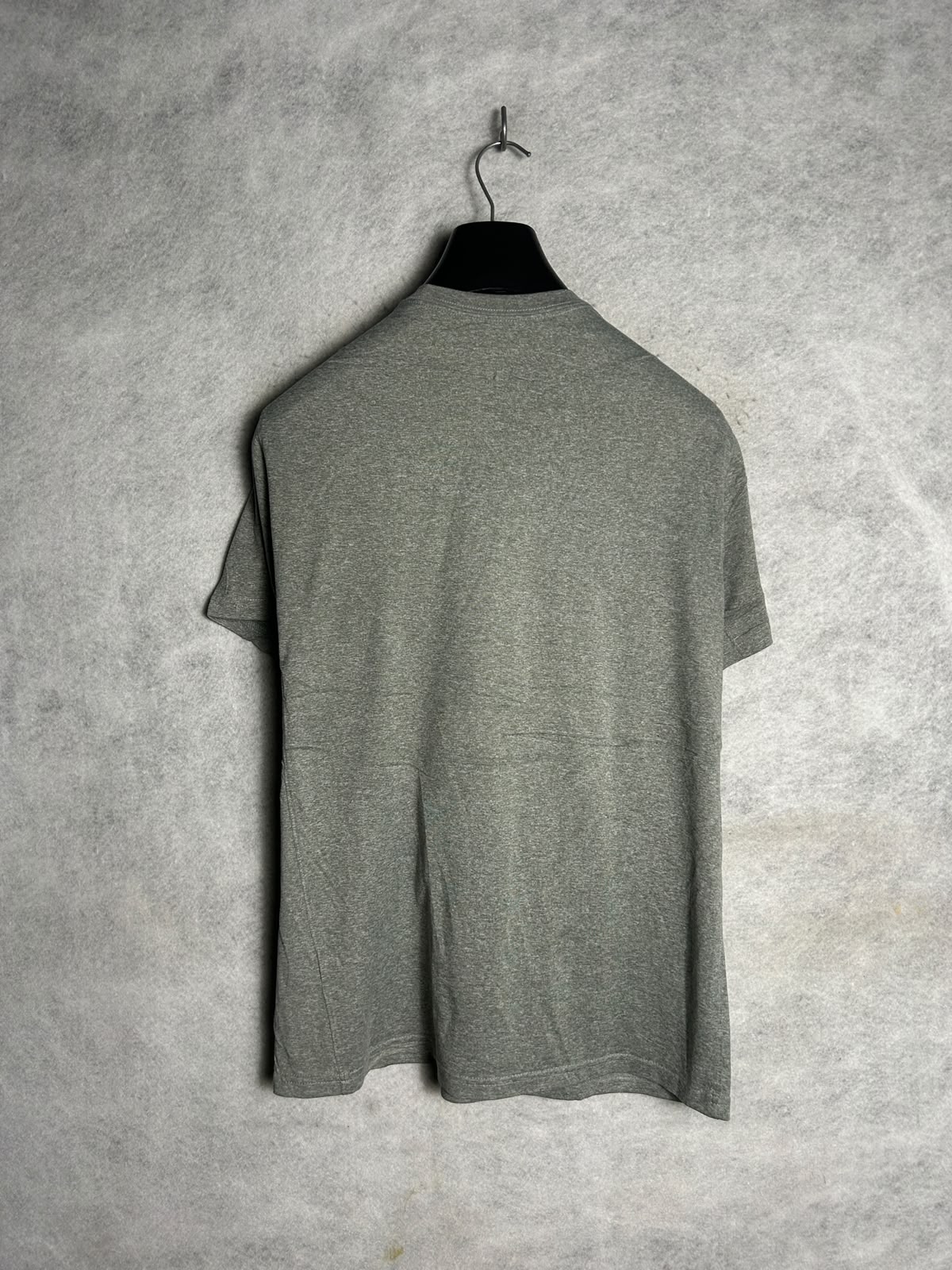 The Nike Tee Dri Fit Grey Big Logo Round Neck - Medium