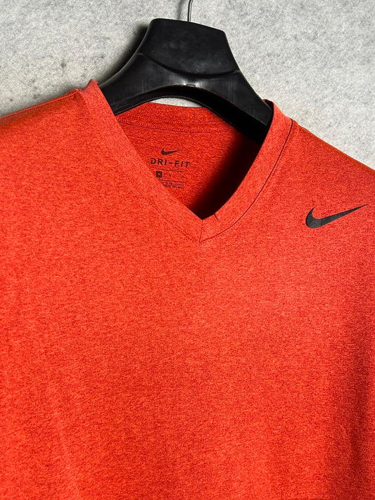 Nike Dri Fit V Neck Red - Medium