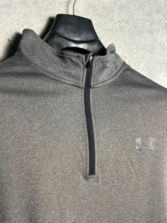 Under Armour Heat Gear Grey Full Sleeves Half Zip - 2XL