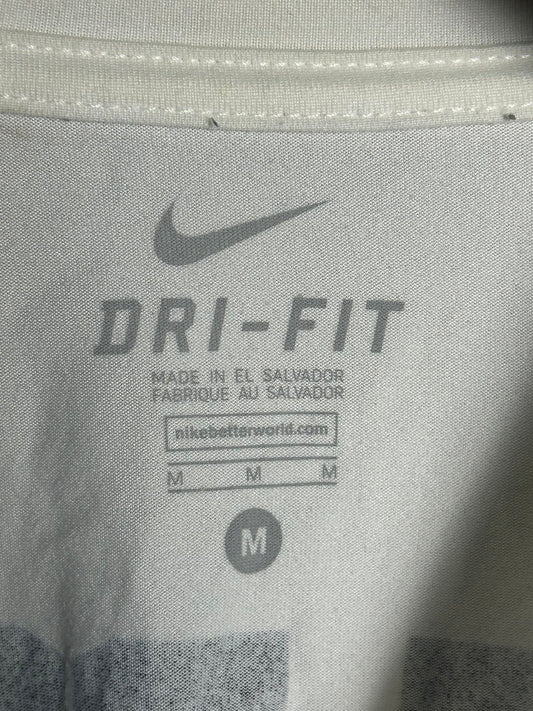 Nike Dri Fit White Round Neck - Medium