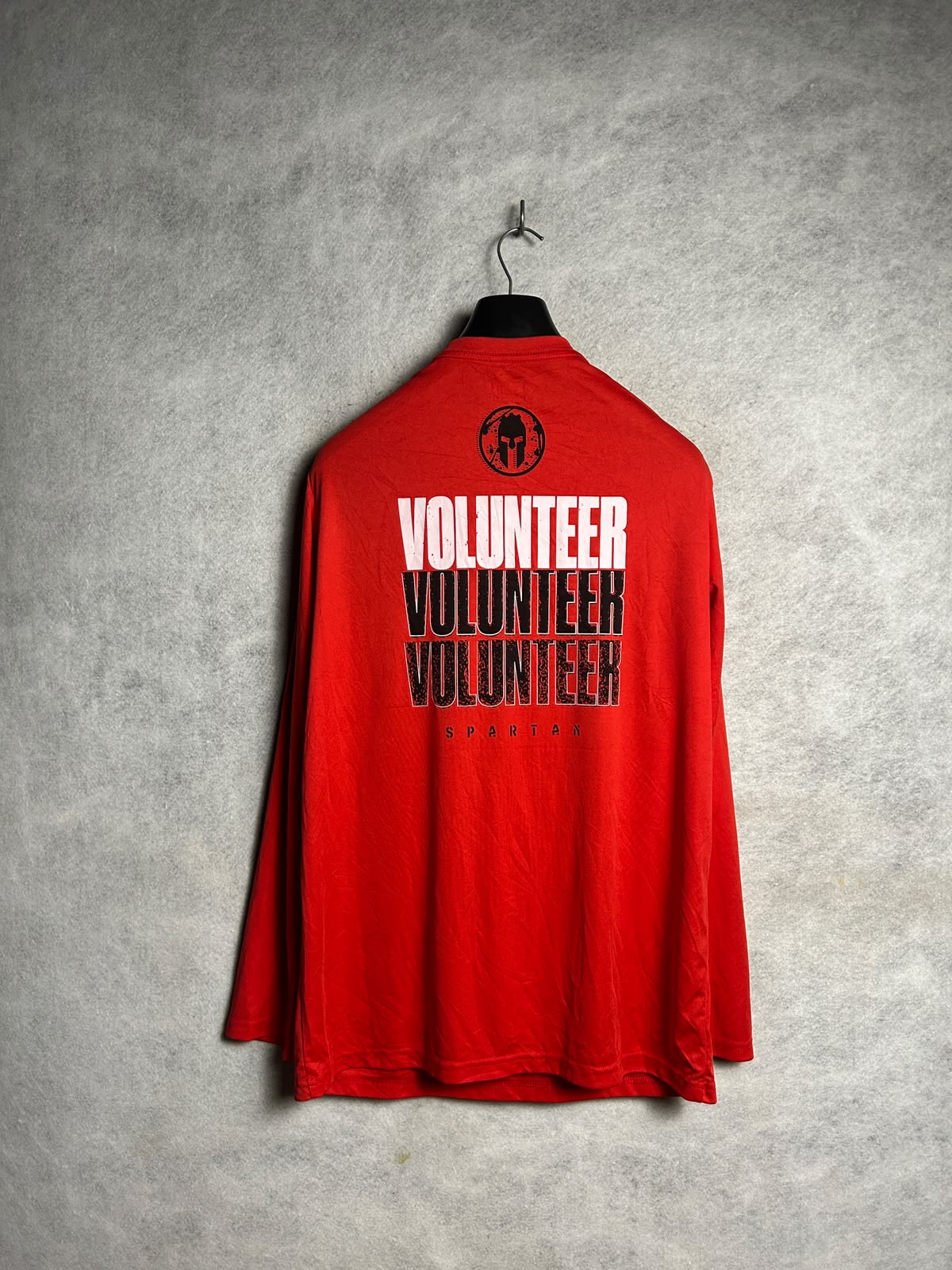 Spartan Big Logo Red Round Neck Full Sleeves - Large