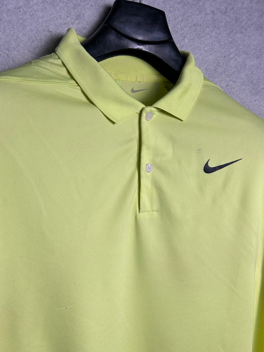 Nike Dri Fit Yellow Polo - Large