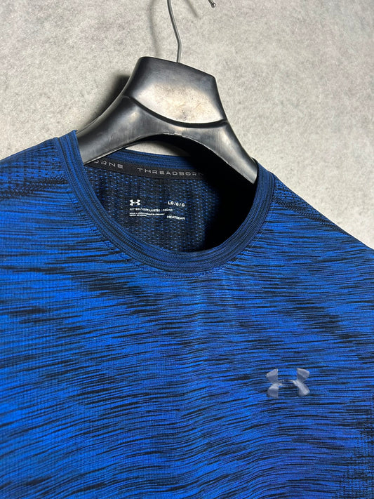 Under Armour Heat Gear Blue Round Neck - Large