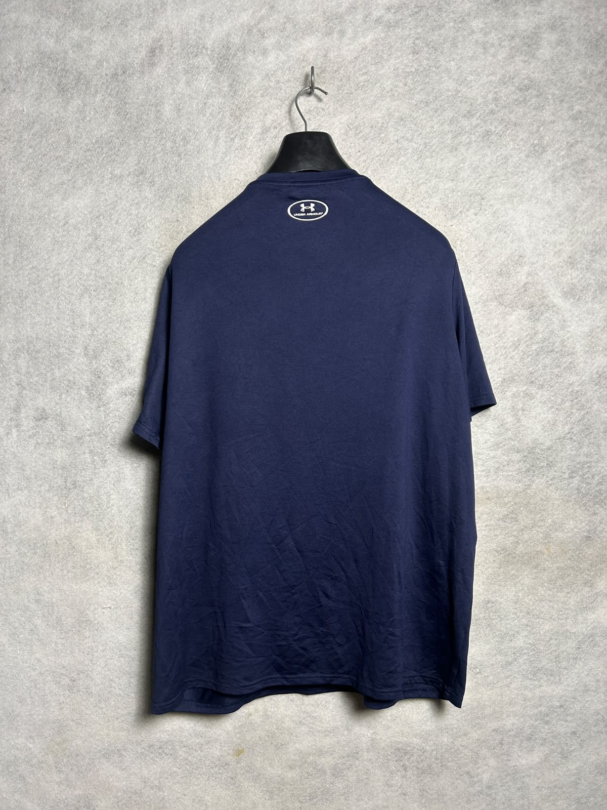 Under Armour Heat Gear Big Logo Blue Round Neck - Large