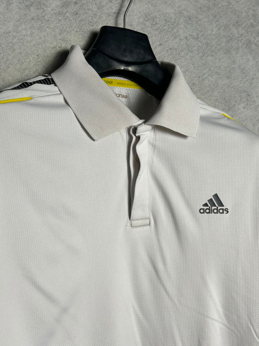 Adidas Climacool White Polo - Large