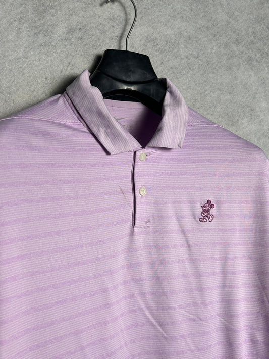 Nike Dri Fit Pink Polo - Large