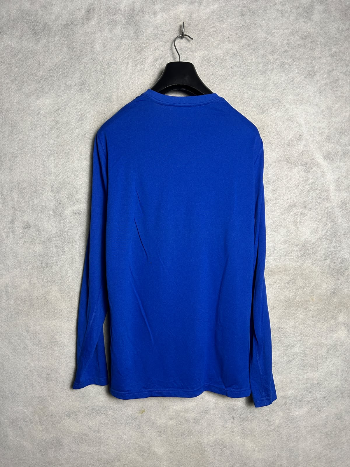 Nike Dri Fit Big Logo Blue Full Sleeves Round Neck - Medium