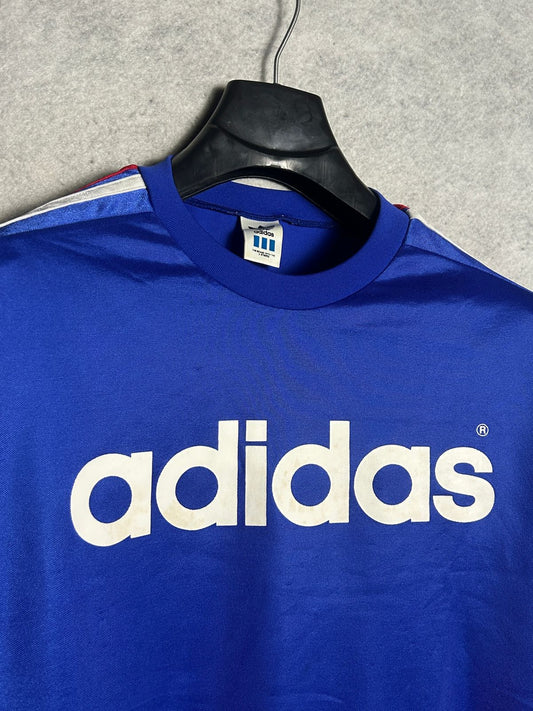 Adidas Big Logo Blue Round Neck - Large