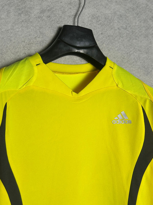 Adidas Yellow V Neck - Medium