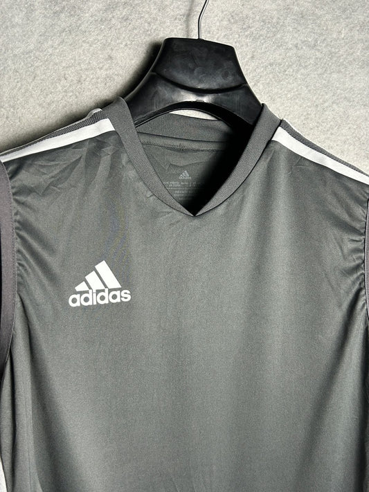 Adidas Grey V Neck - Medium