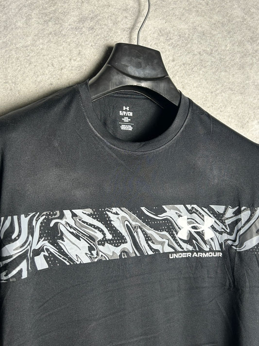 Under Armour Big Logo Black Round Neck - Small
