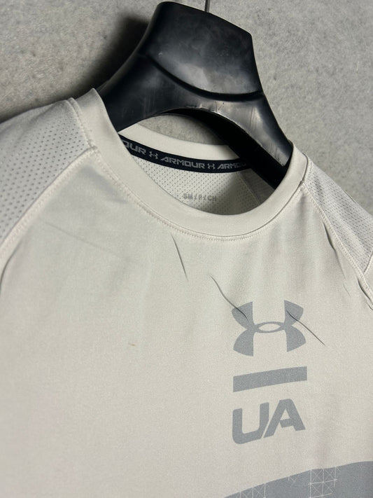 Under Armour The MK 1 Tee White Round Neck - Small