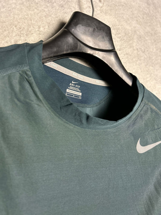 Nike Dri Fit Green Round Neck - Small