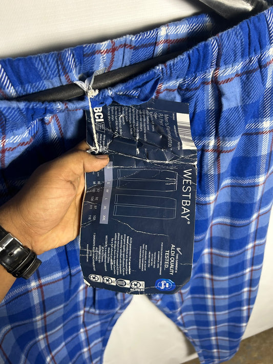 West Bay Blue Check Print - XL