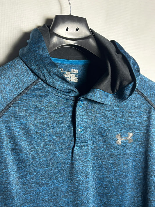 Under Armour Heat Gear Blue Hoodie - LG