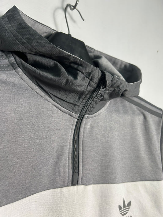 Adidas Grey Half Zip Upper - Large