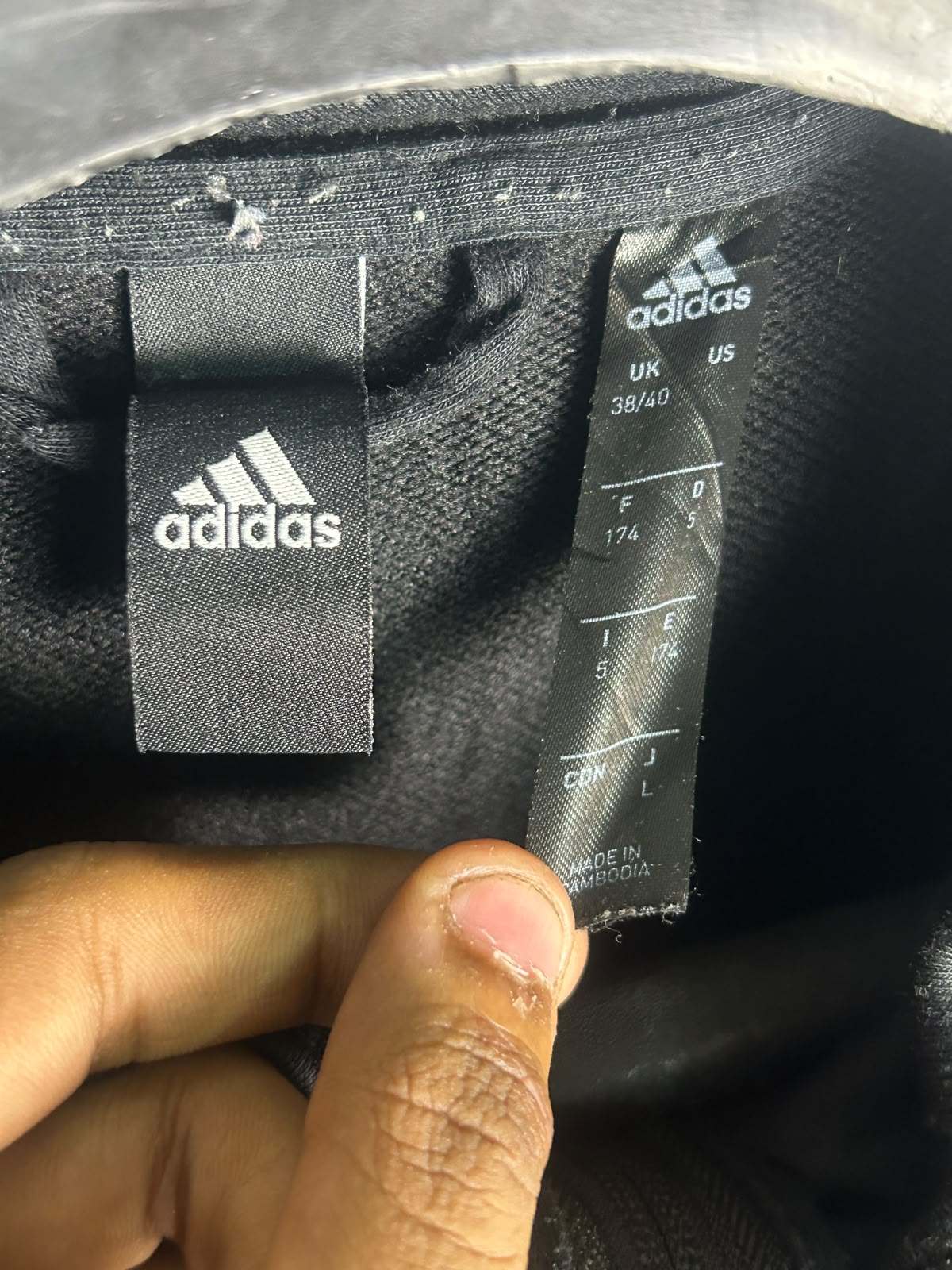 Adidas Black Zip Upper - Large