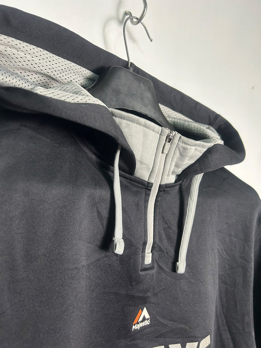 Majestic Big Logo Black Hoodie - Medium
