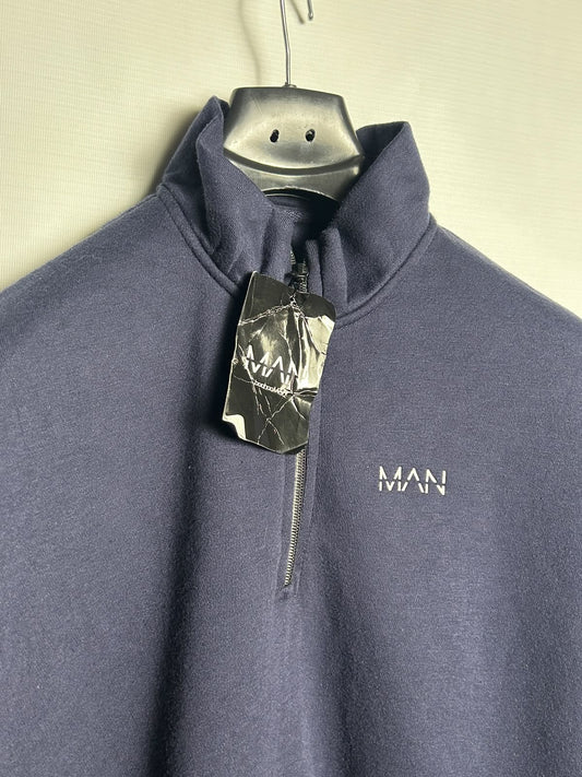 Boohoo Man Blue Half Zip - Large