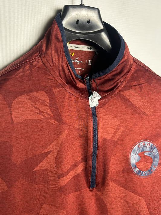 Walter Hagen Red Half Zip Upper - Large