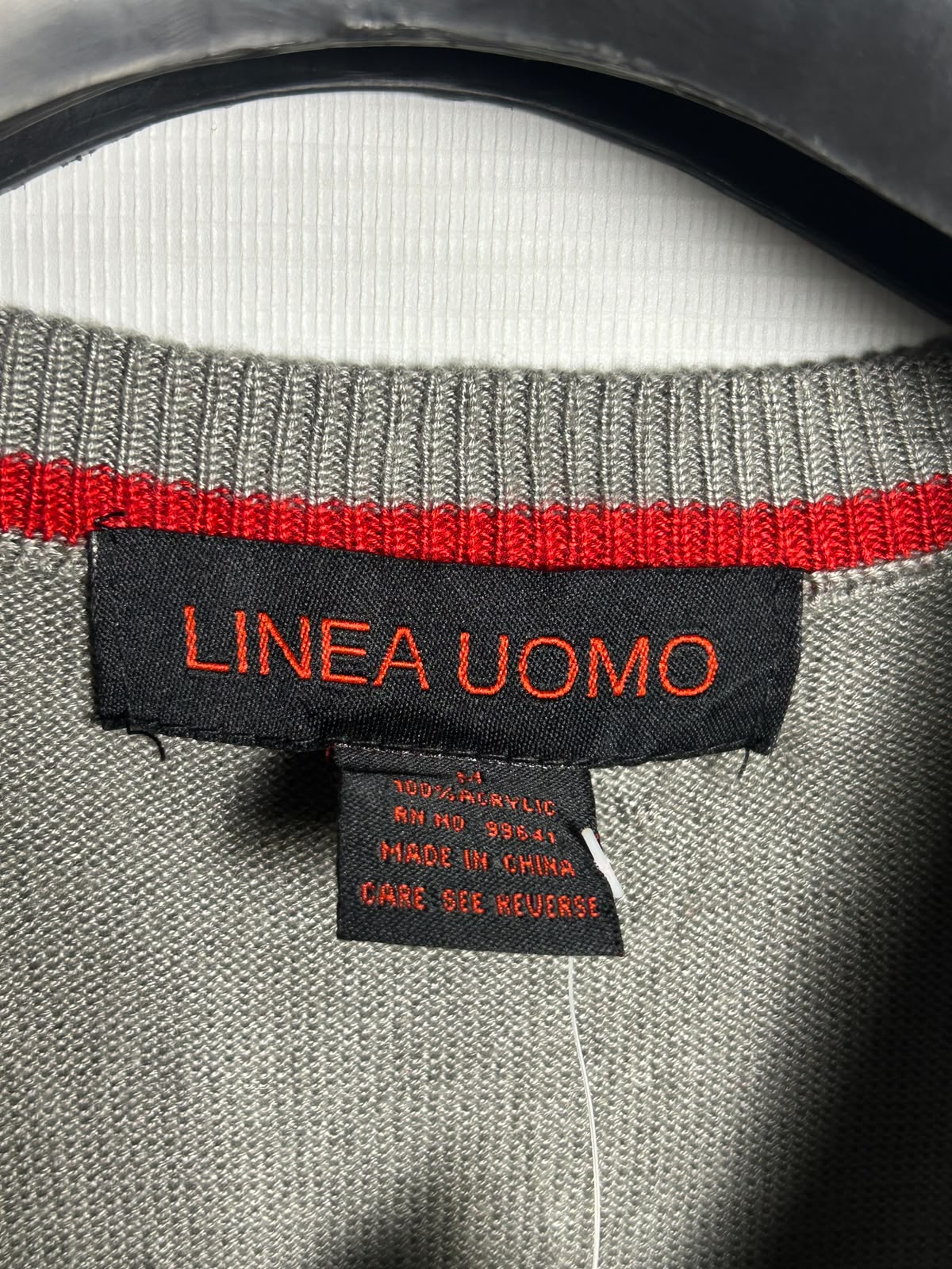 Linea Uomo Grey V Neck Sando Upper - Medium