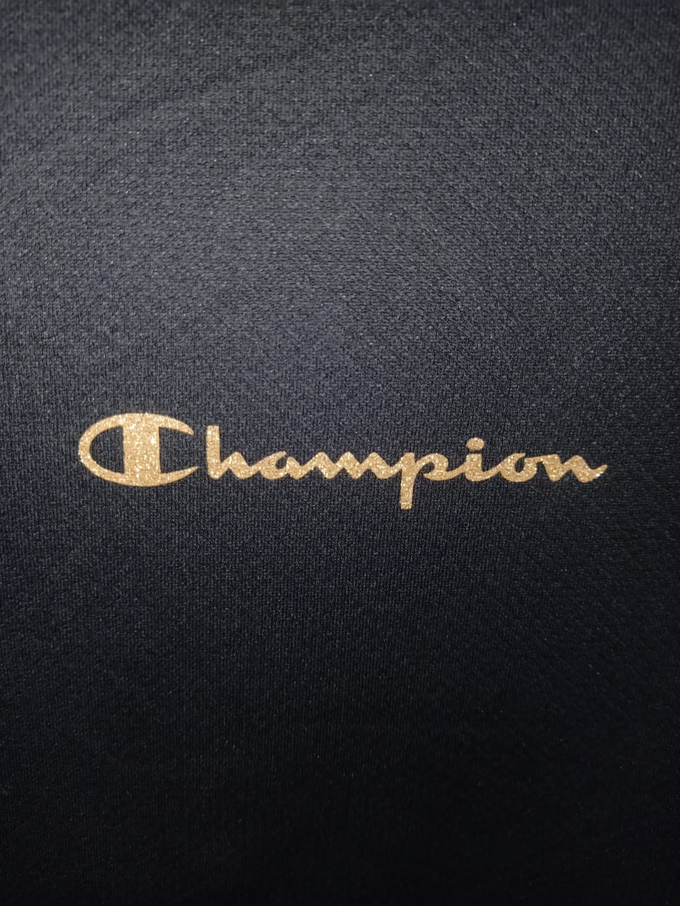 Pre Loved Champion Black Round Neck - Medium