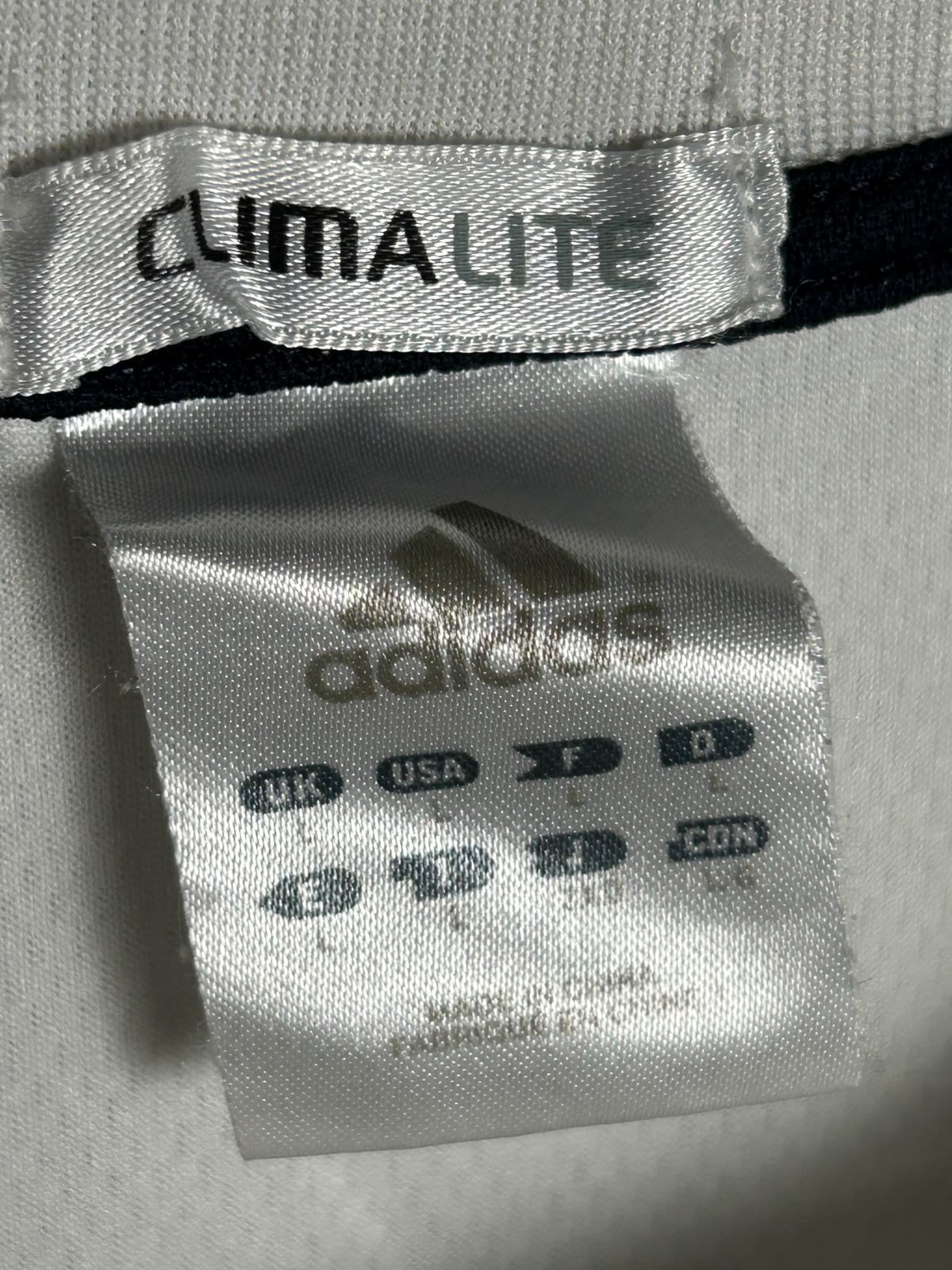Adidas Climalite White Round Neck - Large