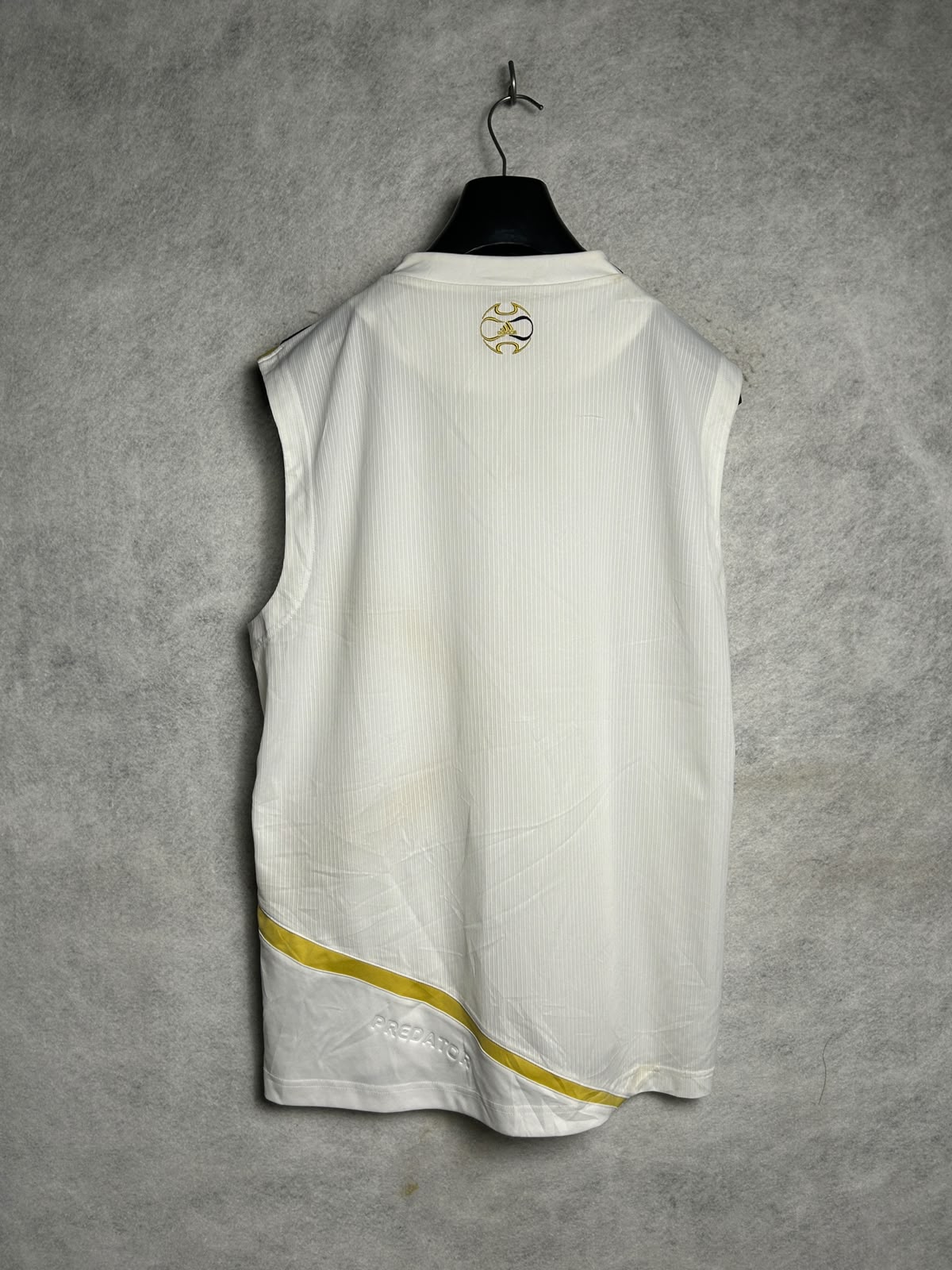 Adidas White Golden Logo Sleeveless - Large