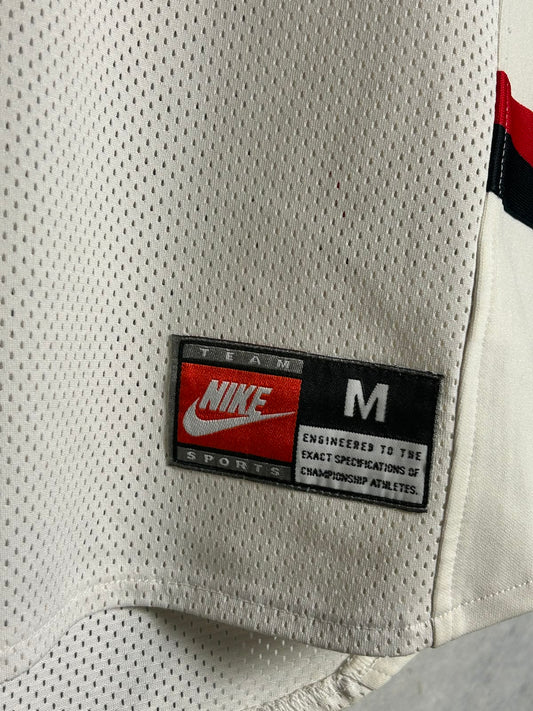 Nike Team Sports White V Neck - Medium