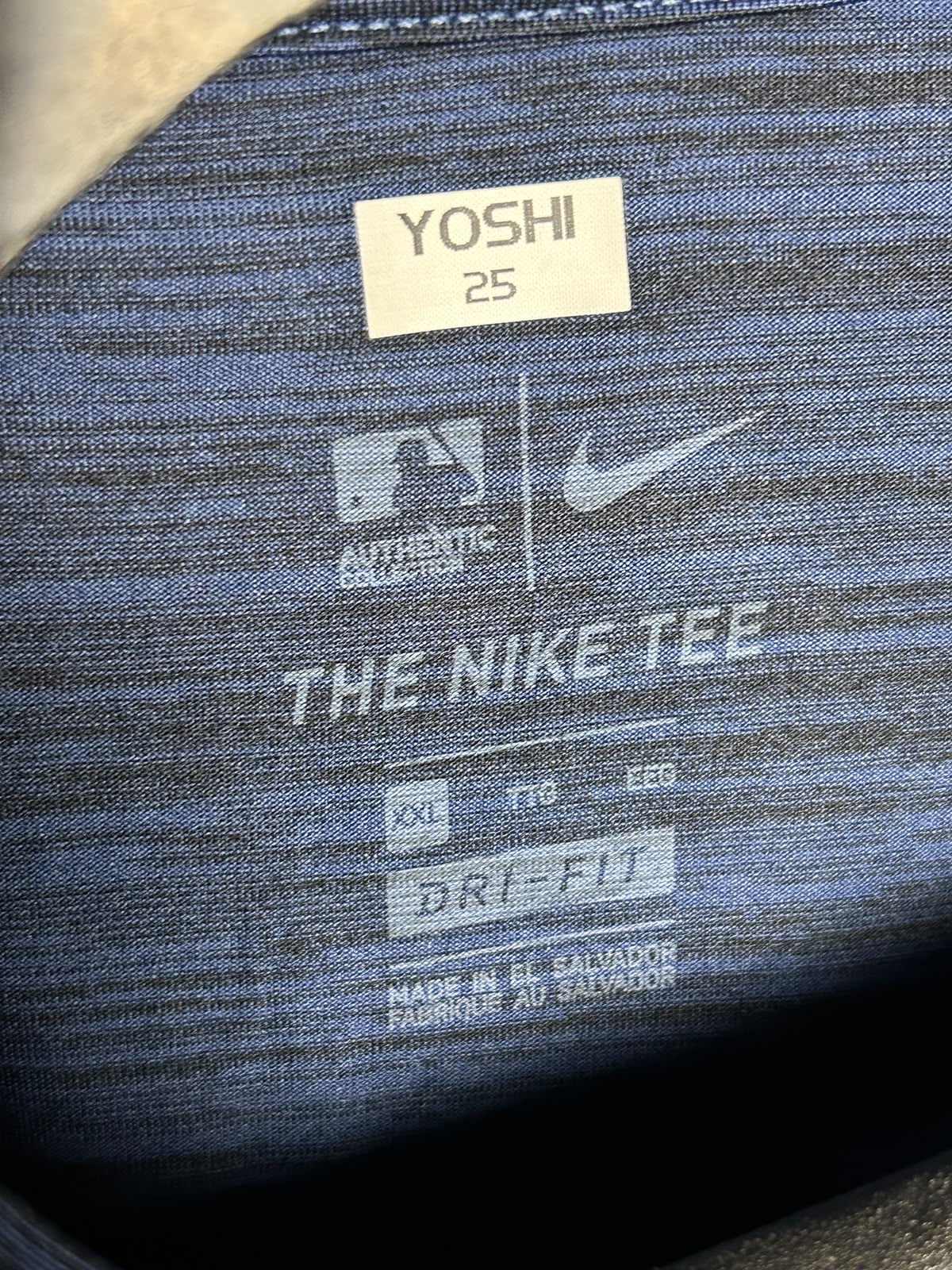 The Nike Tee Authentic Collection Blue Dri Fit Round Neck - XXL