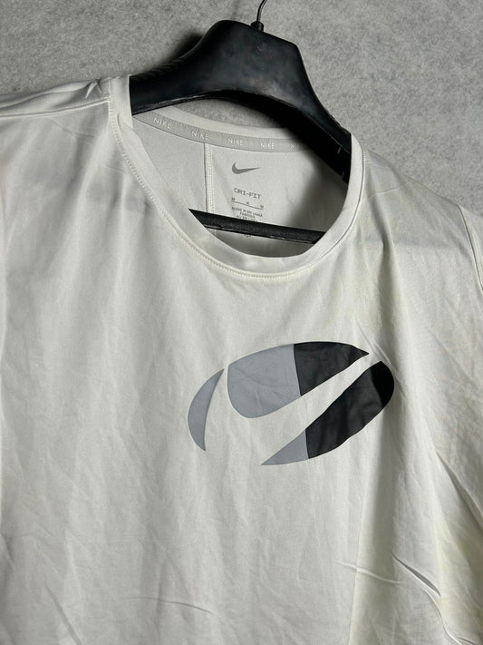 Nike White Dri Fit Training Top - Medium
