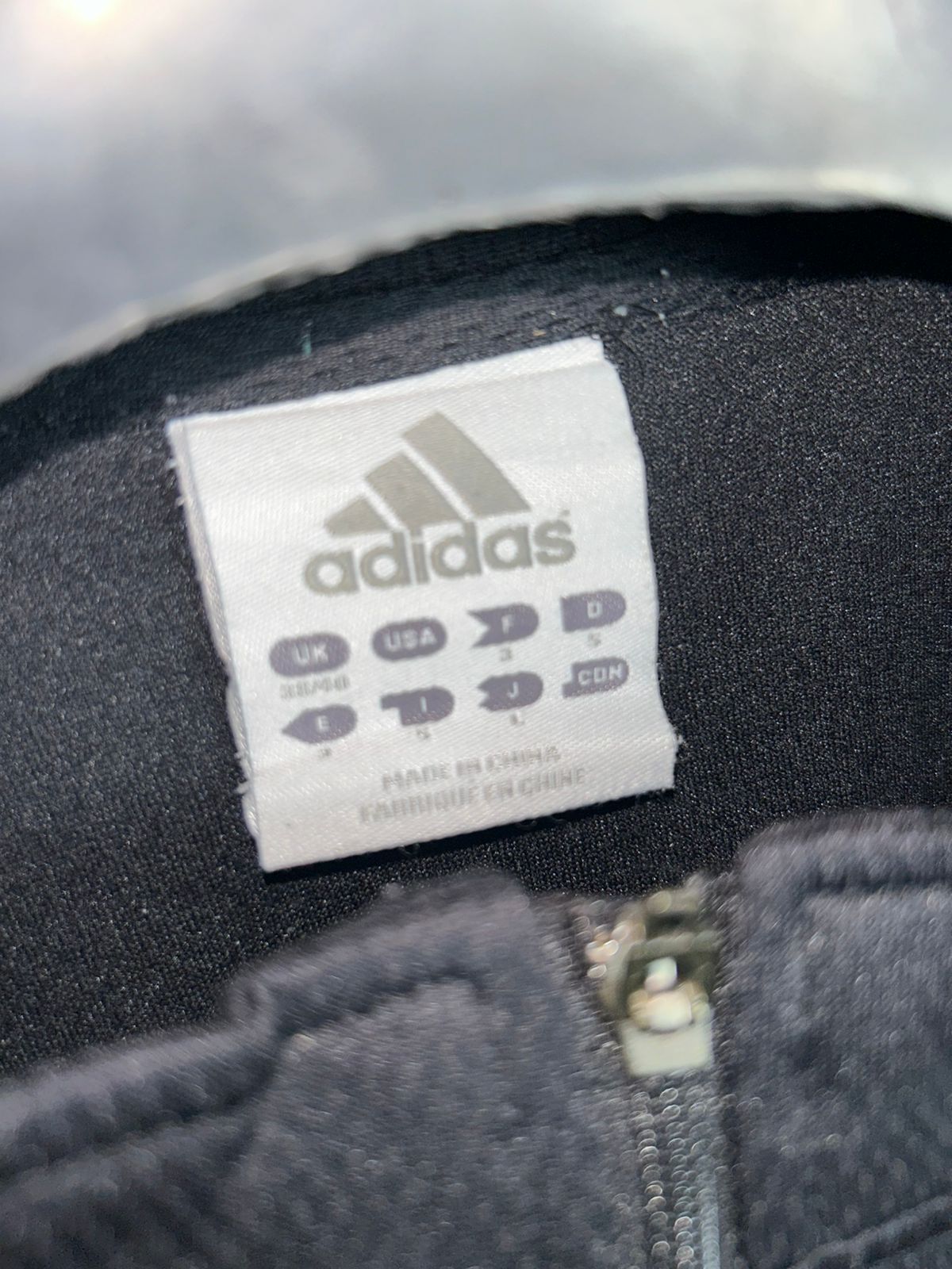 Adidas Zipped Black Tee - Large