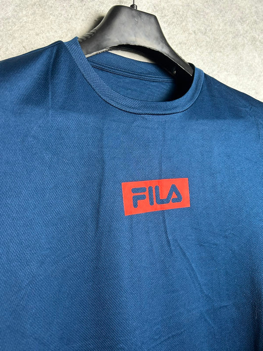Fila Blue Big Logo Round Neck - Large