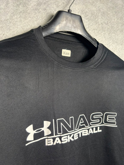 Under Armour Nase Basketball Big Logo Round Neck Black - Large