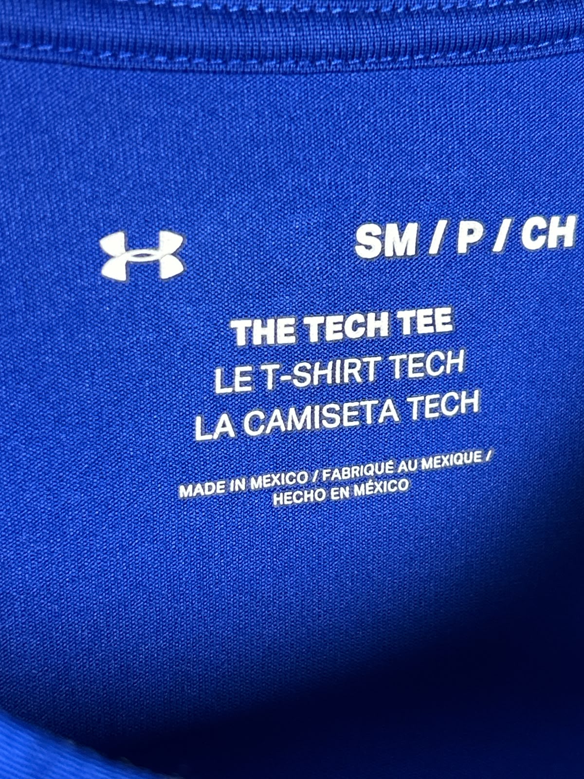 Under Armour The Tech Tee Blue Round Neck - Small