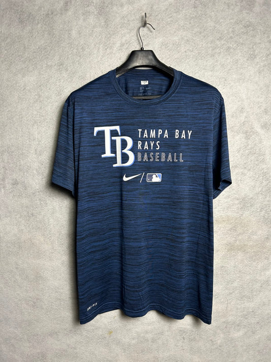 The Nike Tee Authentic Collection Blue Dri Fit Round Neck - XXL