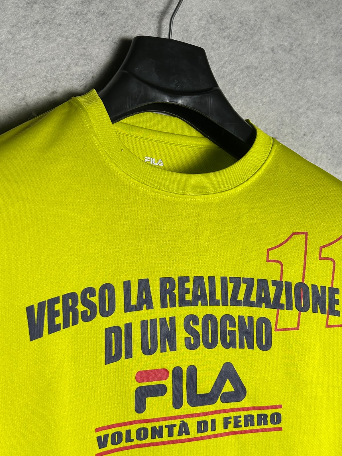 Fila Big Logo Yellow Round Neck - Large