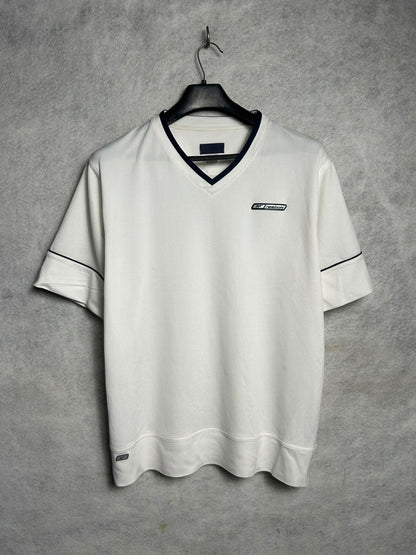 Reebok White V Neck - Large