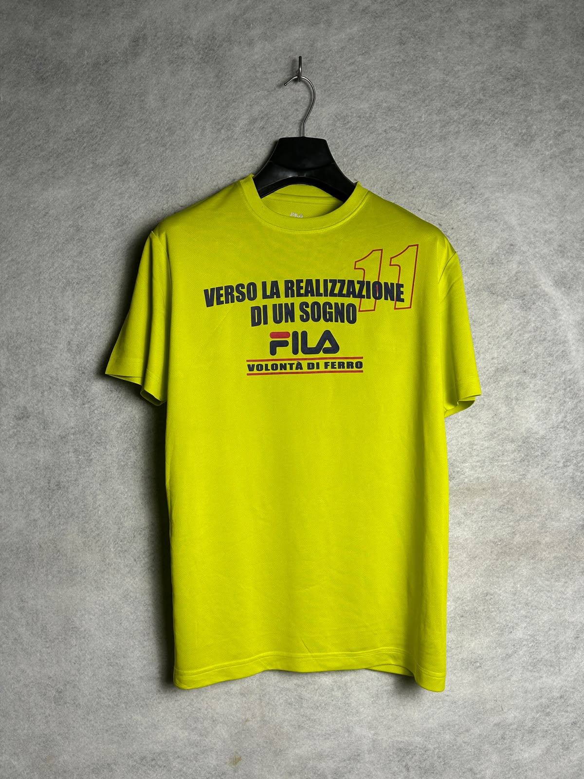 Fila Big Logo Yellow Round Neck - Large