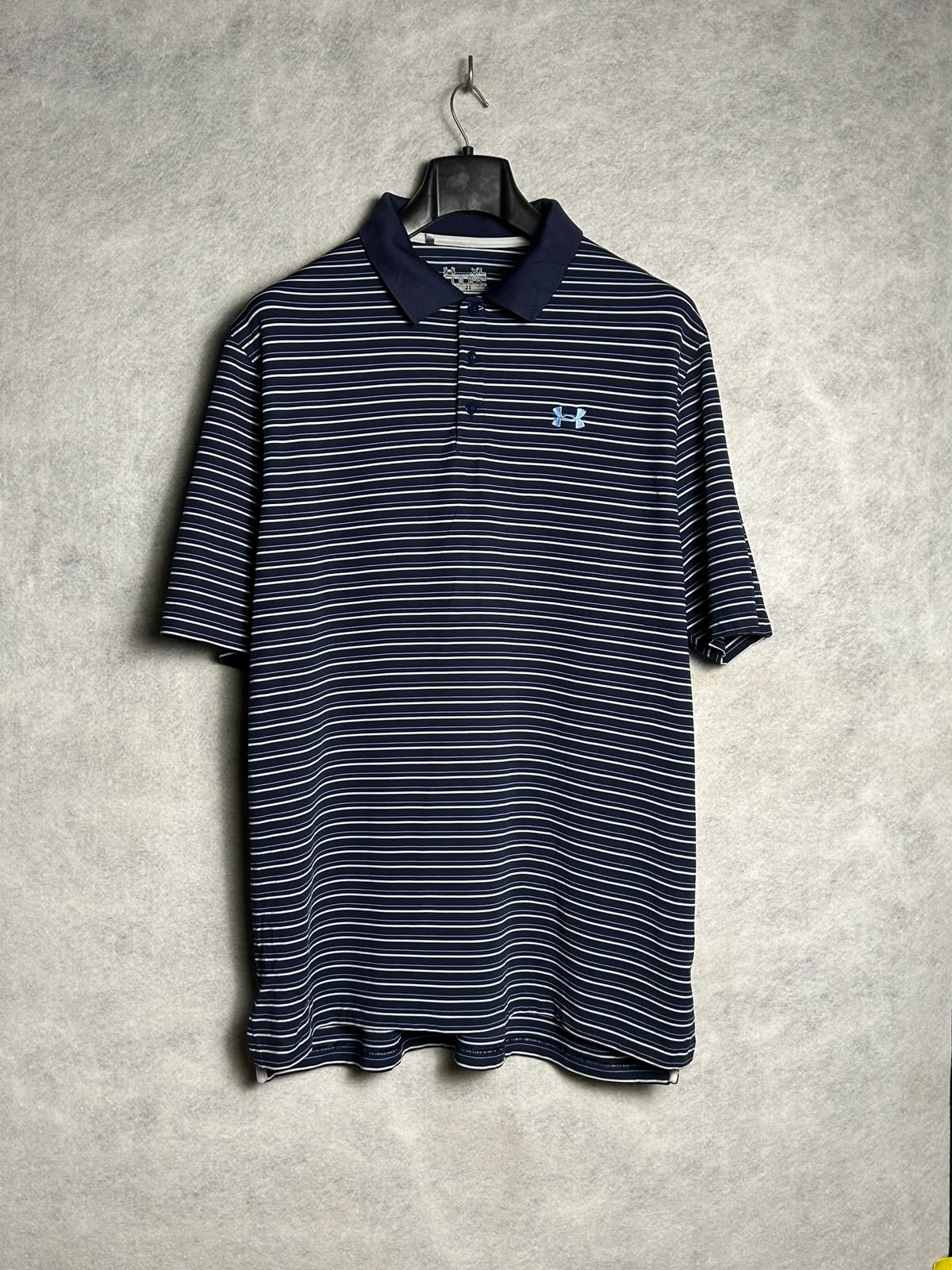 Under Armour Heat Gear Polo Loose Blue Strips - XL