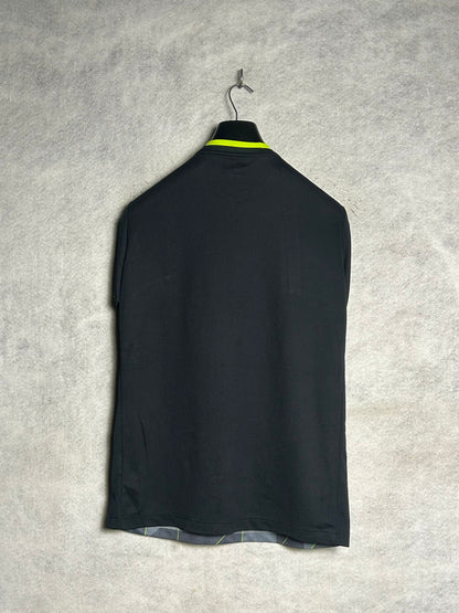 Yonex Black Printed Round Neck - Large